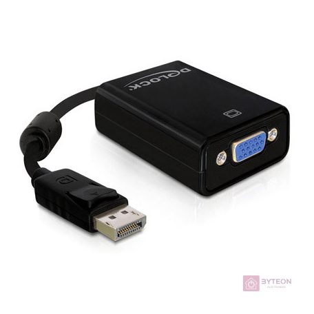 Delock Displayport 1.2 male -> VGA - Fekete