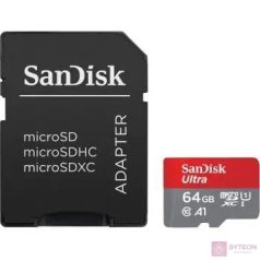   SANDISK ULTRA MICROSDXC 64GB + SD ADAPTER 140MB/S A1 CLASS 10