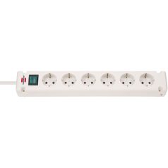   SOCKET STRIP WITH SWITCH 6-WAY WHITE BREMOUNTA 3M PROTECTIVE CO