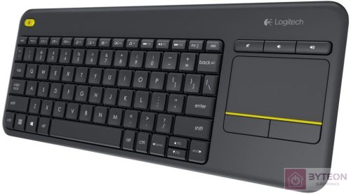 Logitech K400 Plus Touch (DE, Vez.nélküli) - Fekete