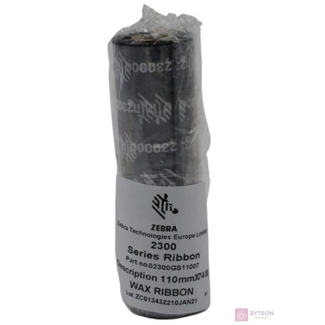 RIBBON 2300 WAX 110MM 74 METERS C-12.7MM BOX OF 12