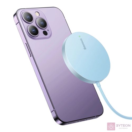 Baseus Simple Mini3 Mágneses vezeték nélküli töltő, 15W (kék)