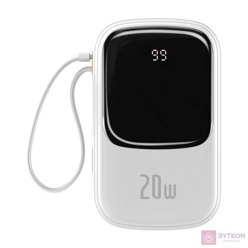 Powerbank Baseus Qpow PRO with cable, 20000mAh, 20W (White)