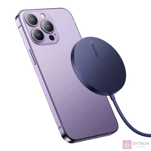 Baseus Simple Mini3 Mágneses vezeték nélküli töltő, 15W (lila)