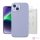 Baseus Liquid Silica Gel Case for iPhone 14 Plus (lavender)+ tempered glass + cleaning kit