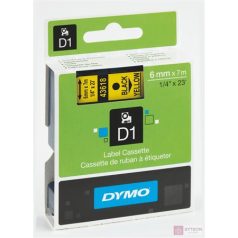 DYMO címke LM D1 alap 6mm fekete betű / sárga alap