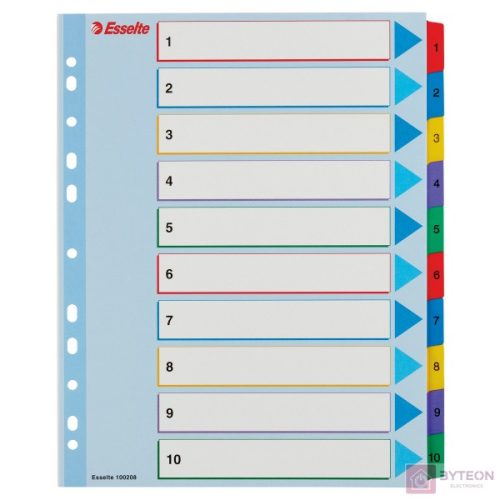 Esselte A4+ Újraírható laminált karton regiszter