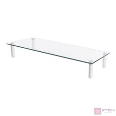 Stell SOS 5010 Üveg TV/Monitor asztali állvány Fehér