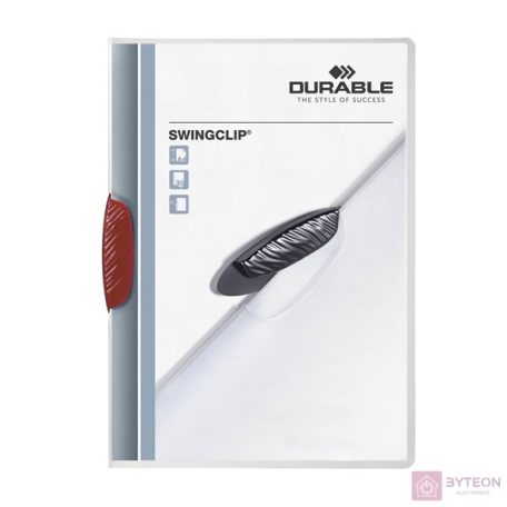 Durable Swingclip 30 A4 klipes gyorsfűző mappa - Piros