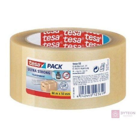 Tesa 50 mm x 66 m Ultra Strong Csomagolószalag - Átlátszó (6 tek)