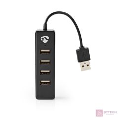 Nedis UHUBU2420BK USB 2.0 HUB (4 Port) Fekete