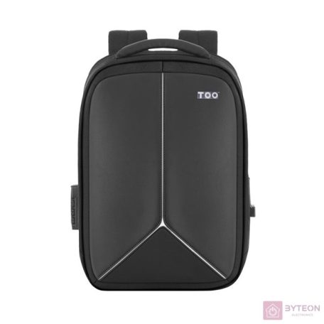 TOO 15.6" Lopásbiztos/USB portos notebook hátizsák - Fekete