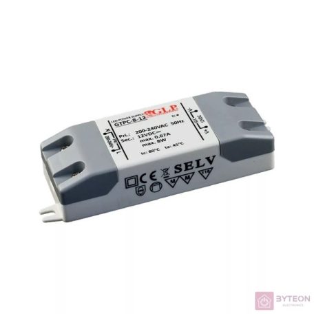 GLP 8W LED tápegység (GTPC-8-12)