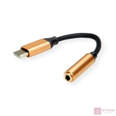 Roline USB-C apa - 3.5mm Jack anya Adapter 0.13m