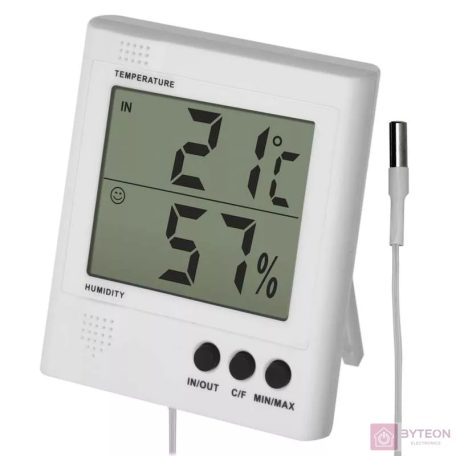 Emos E8471 szondával és páratartalom mérővel vezetékes digitális hőmérő