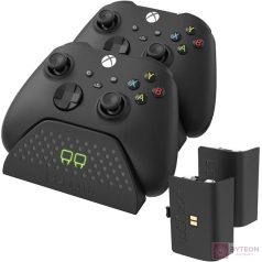   Venom VS2881 Xbox Series X/S Fekete Dupla Töltőállomás + 2 db Akkumulátor