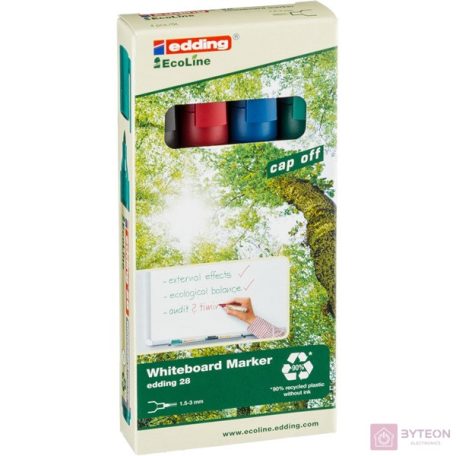 Edding 28 Ecoline 1,5 - 3mm táblamarker készlet (4db) - Vegyes színű