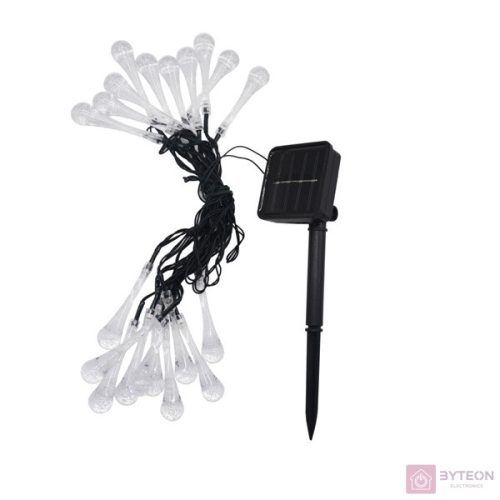 IRIS DL-020CW-SL-20LED szolár LED dekorációs fényfüzér - Hideg fehér