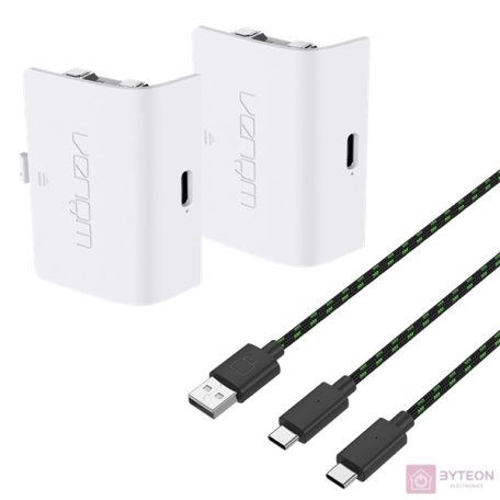 Venom VS2882 Xbox Series X/S 2db Fehér Akkumulátor + 3m Töltőkábel