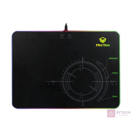 MeeTion MT-P010 háttérvilágítású egérpad - Fekete