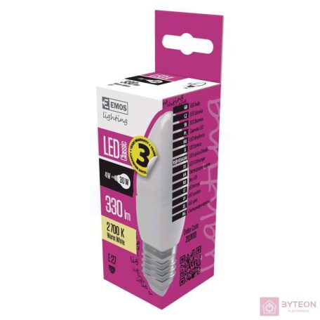 Emos Classic CANDLE 30W E27 LED gyertya izzó - Meleg fehér