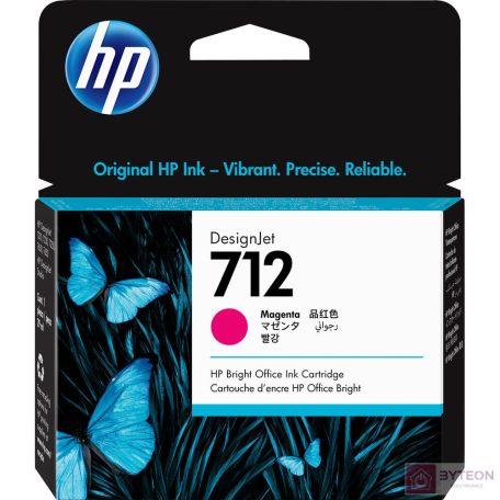 HP 712 Eredeti Tintapatron Magenta