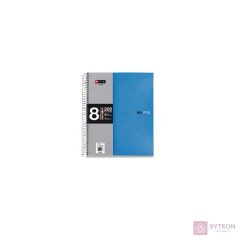 Miquelrius 8x25 lapos A5 kockás kék spirálfüzet