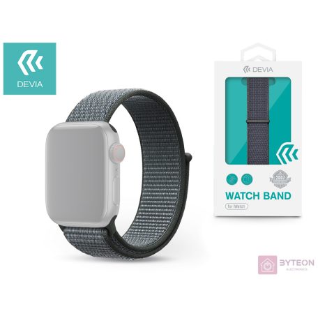 Devia Apple Watch S1/2/3/4/5/6/SE Szilikon szíj 42/44 mm - Szürke