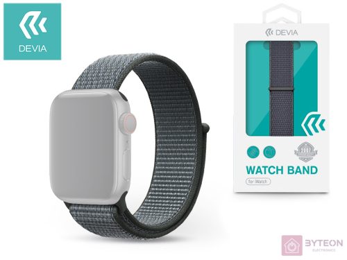 Devia Apple Watch S1/2/3/4/5/6/SE Szilikon szíj 42/44 mm - Szürke