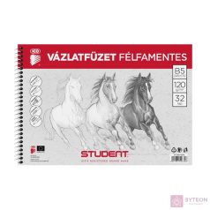 ICO Student 32 lapos B5 félfamentes vázlatfüzet