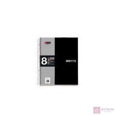 Miquelrius 8x25 lapos A5 vonalas spirálfüzet - Fekete