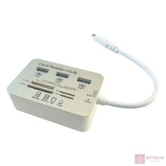 LC Power LC-HUB-C-CR USB 3.0 HUB (3+2 port) Ezüst/ Fehér