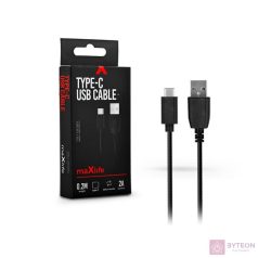 Maxlife TF-0066 USB-C Adat és töltőkábel 0,2m - Fekete
