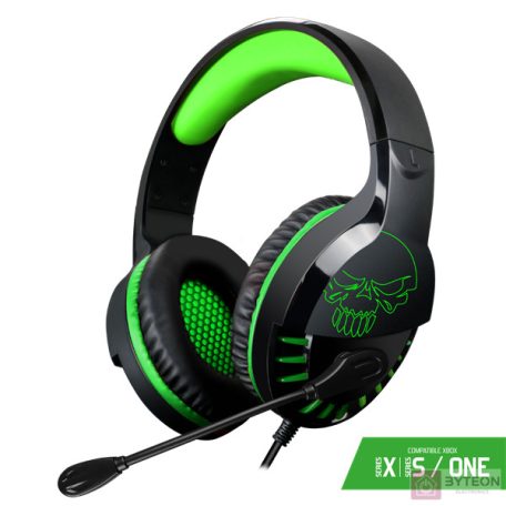 Spirit of Gamer PRO-H3 Xbox Edition Gaming Headset - Fekete/Zöld