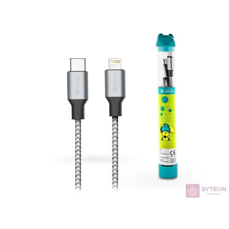 Devia ST348297 USB Type-C - Lightning adat és töltőkábel 1m