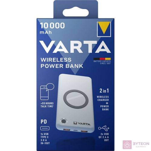 Varta 57913 Power Bank 10000mAh Ezüst