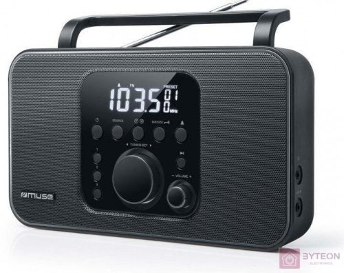 Muse M-091R FM Rádió Ébresztőórával - Fekete