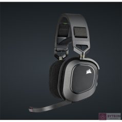 Corsair Gaming HS80 RGB Wireless Gaming Headset - Fekete