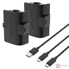   Venom VS2883 2db Nagy kapacitású újratölthető akkumulátor (1100mAh) -Fekete + 3m Töltőkábel