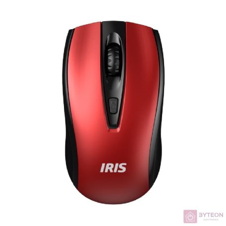 Iris E-25 Wireless Egér - Fekete/Piros