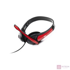 Iris F-25 Headset - Fekete/Piros