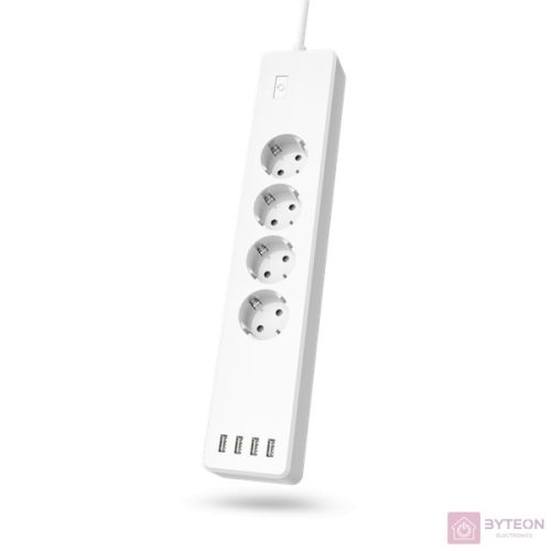 Hama WiFi túlfeszültség védő elosztó 4 aljzatos 1.7m - Fehér