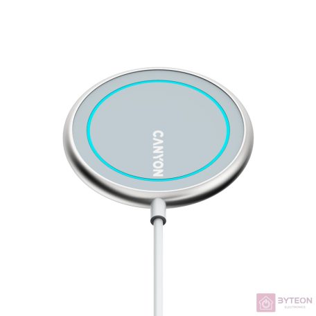 Canyon WS-100 Vezeték nélküli töltő - Ezüst (15W)