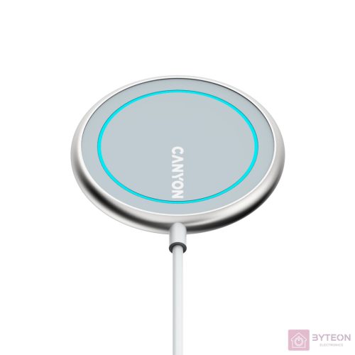 Canyon WS-100 Vezeték nélküli töltő - Ezüst (15W)