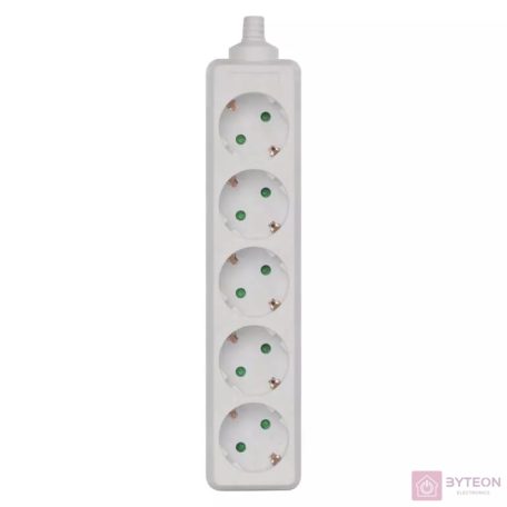 Emos 250V Elosztó 5 aljzatos kábel nélkül - Fehér