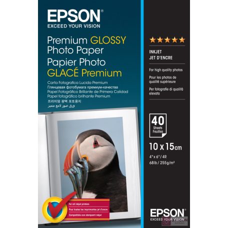 Epson Premium Glossy Photo Paper (10x15, 40db)