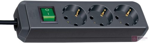 Brennenstuhl Eco-Line 230V Elosztó 3 aljzatos 5m - Fekete