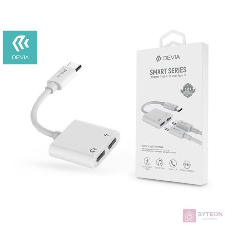 Devia ST354137 Type-C -2x Type-C audio adapter Fehér