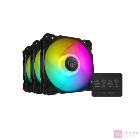 Asus TUF Gaming TF120 ARGB 120mm PWM Rendszerhűtő (3db/csomag)