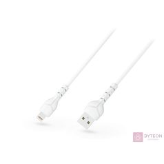   Devia Kintone Cable V2 Series USB-A apa 2.0 - Lightning apa Adat és töltőkábel - Fehér (1m)